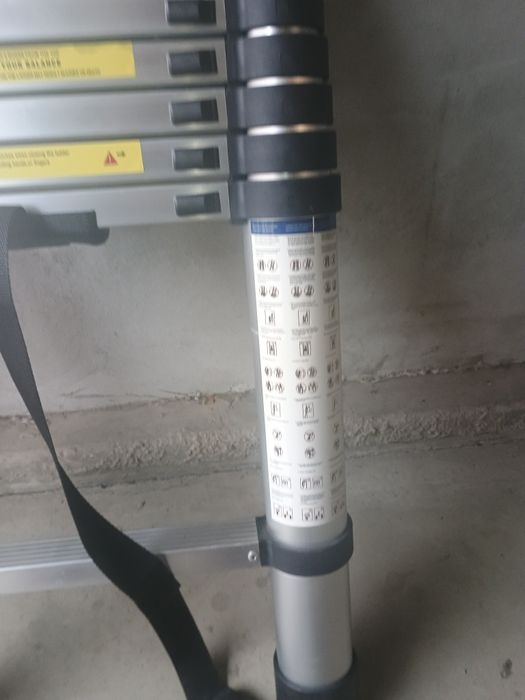 Scara Telescopica 3,8 m din Aluminiu Multifunctionala, Inaltime Regla