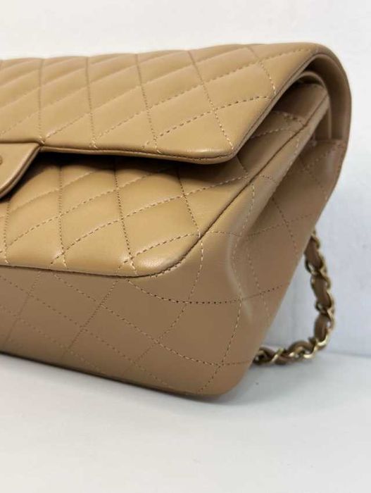 Geantă Chanel din Piele Bej, Poseta Chanel din Piele Crem