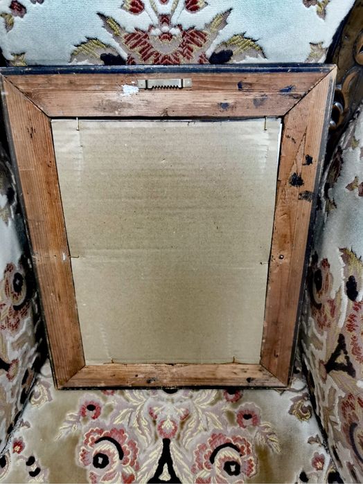 Картина импресионизъм масивна дървена рамка рефлексно стъкло паспарту