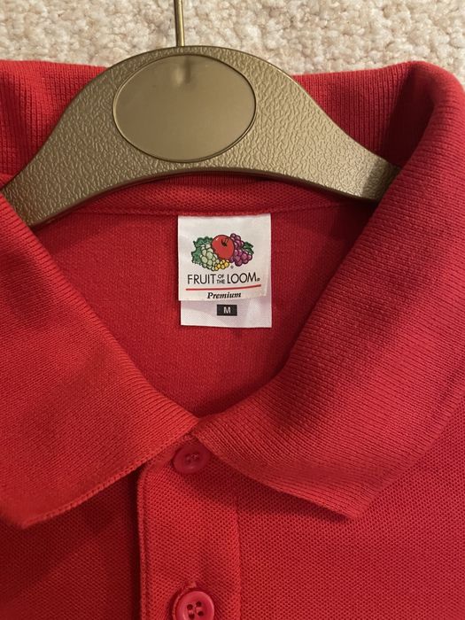 Tricou polo rosu M mesaj aniversare 33