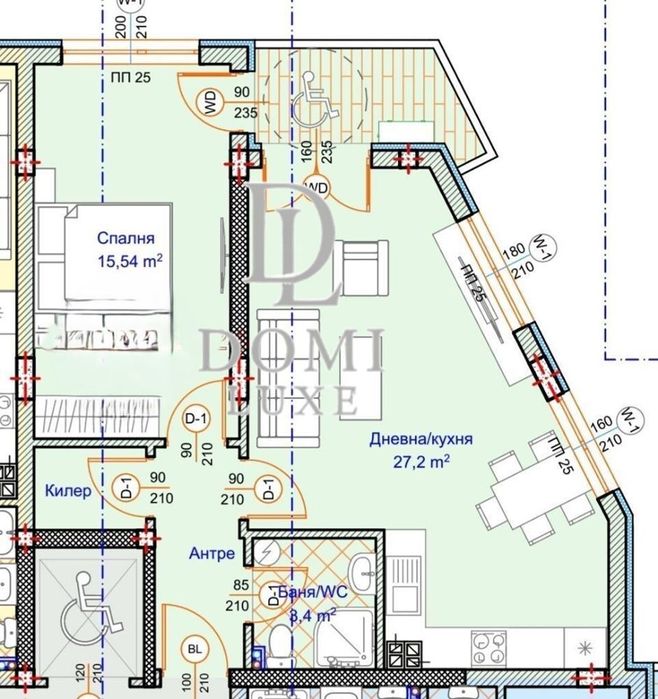 Продава се Двустаен апартамент в Варна, Погреби - 79 кв.м за 830 €/кв.м - Снимка #1