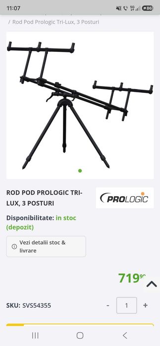 Rod-pod Trilux , mulinete Okuma Power Liner 865