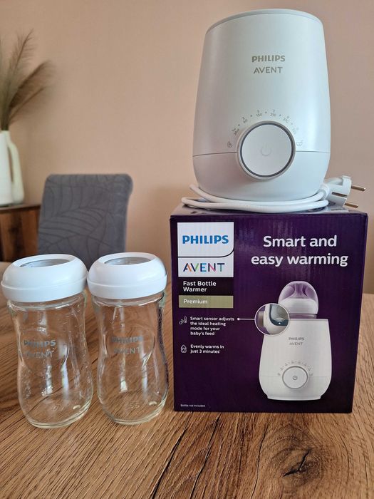Нагревател Philips AVENT и 2 стъклени шишета