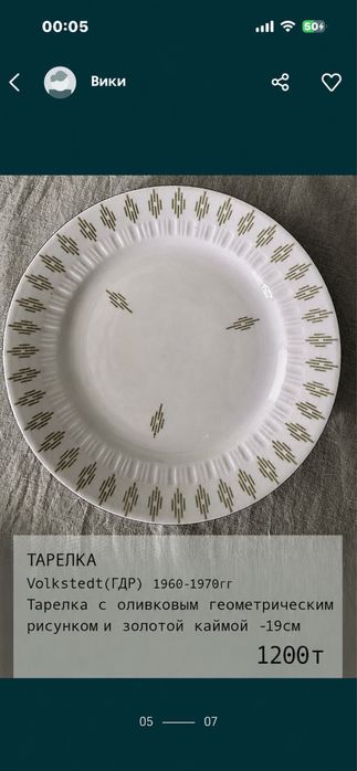 Винтаж Чашки Боюдца Тарелки