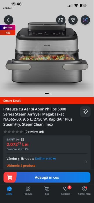 Air fryer philips  5000 mega baschet