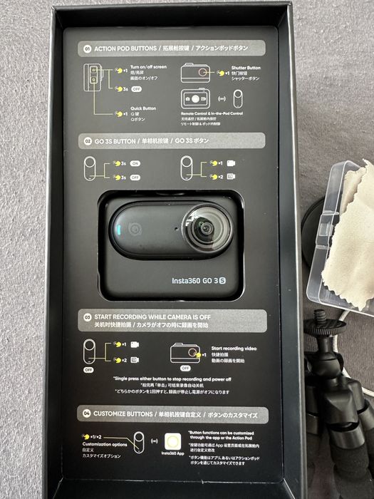 Insta360 GO 3S 128GB – 4K – Kit complet – Ca Noua