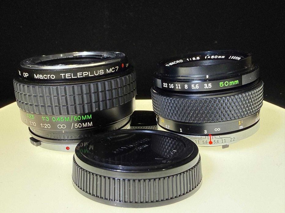 Olympus OM-2 Spot/Prog cu 50/1,8, 50/3,5 Macro si Kenko 2X Macro Tele