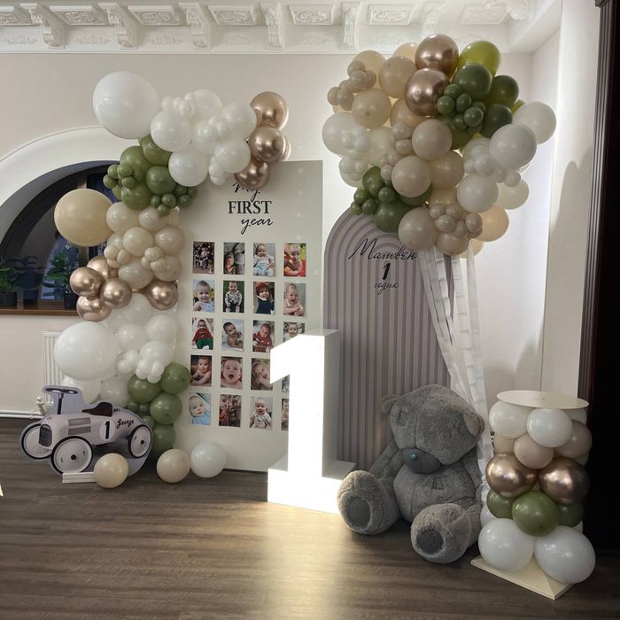 Воздушные шары, оформление, фотозоны