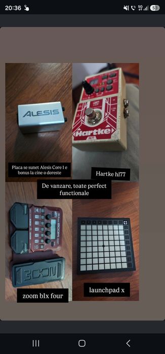 Hartke HL77, launchpad X, zoom b1x four