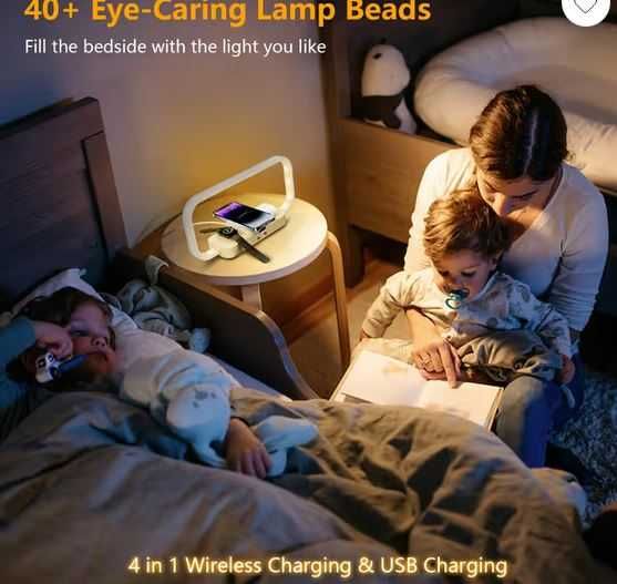 Import Amazon ! Lampa Birou cu incarcare wireless iphone airpods watch !