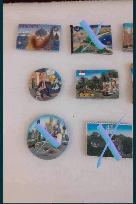 Магниты магнитики коллекционные на холодильник. Привозные