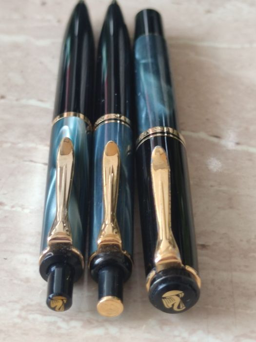 Set complet Pelikan Souveran M200 Blue-Marbled
