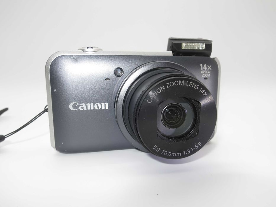 Canon PowerShot SX220 HS ултра компактен цифров фотоапарат с 14x Оптичен Зум, дигитална камера с Full HD в чудесно състояние, работи отлично