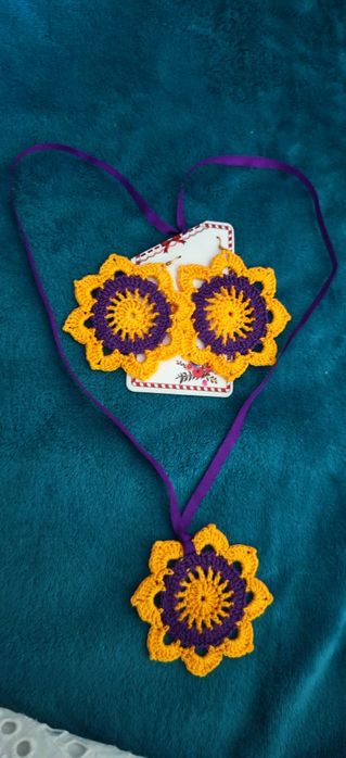 Cercei handmade crosetati