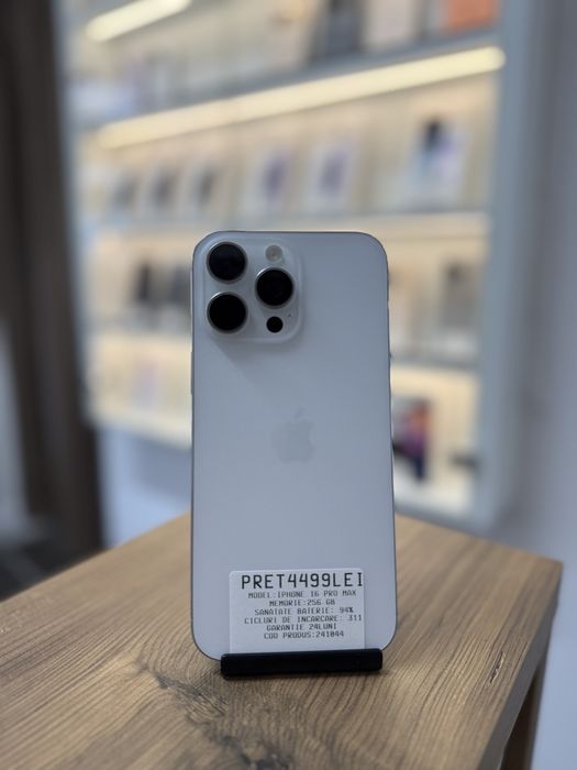 MAGAZIN: Iphone 16 Pro Max White, GARANTIE 24 luni