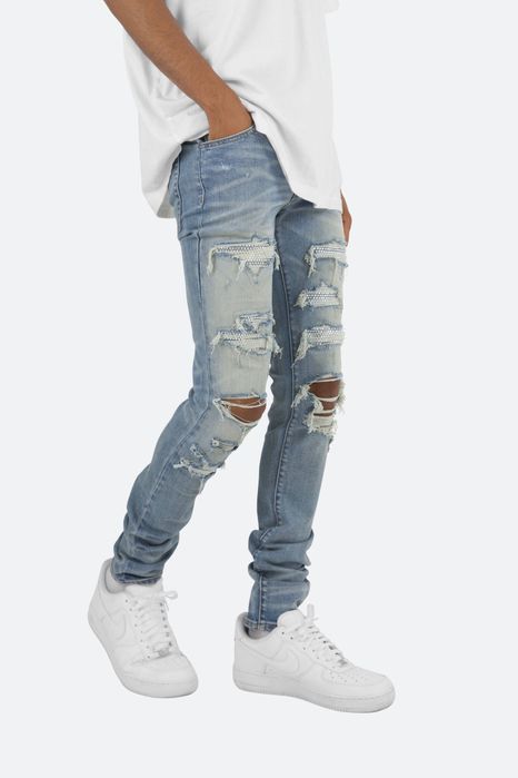 MNML rhinestone skinny denim