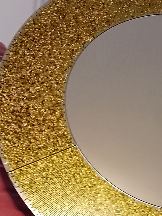 Oglinda decorativa rotunda cu foita de aur