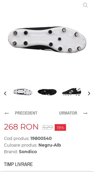 Ghete fotbal  sondico striker crampoane copiii 36.5