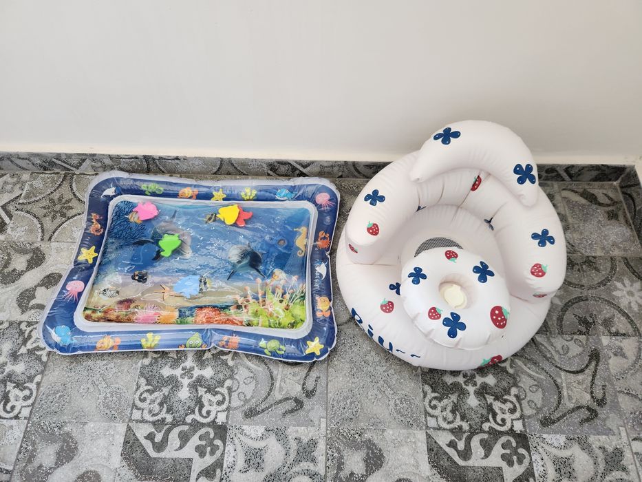 Надуваем бебешки барбарон + водна постелка за игра