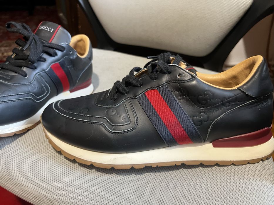 Sneakers Gucci Originali - Model GG Embossed Web Stripe - Mărimea 44