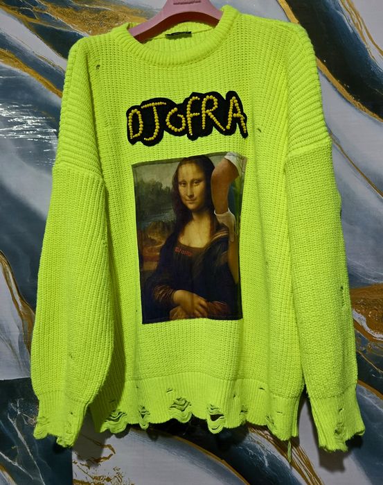 Djofra уникален дамски пуловер Универсален размер