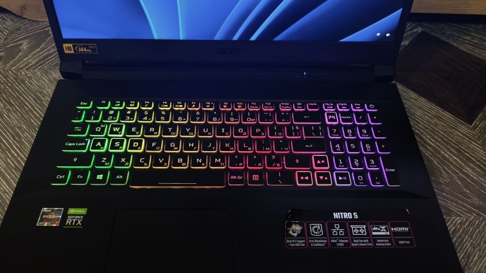 Acer NITRO 5 , 17.3 , 144hz  3ms , rtx 3070 , 32GB , nvidia  amd ryzen