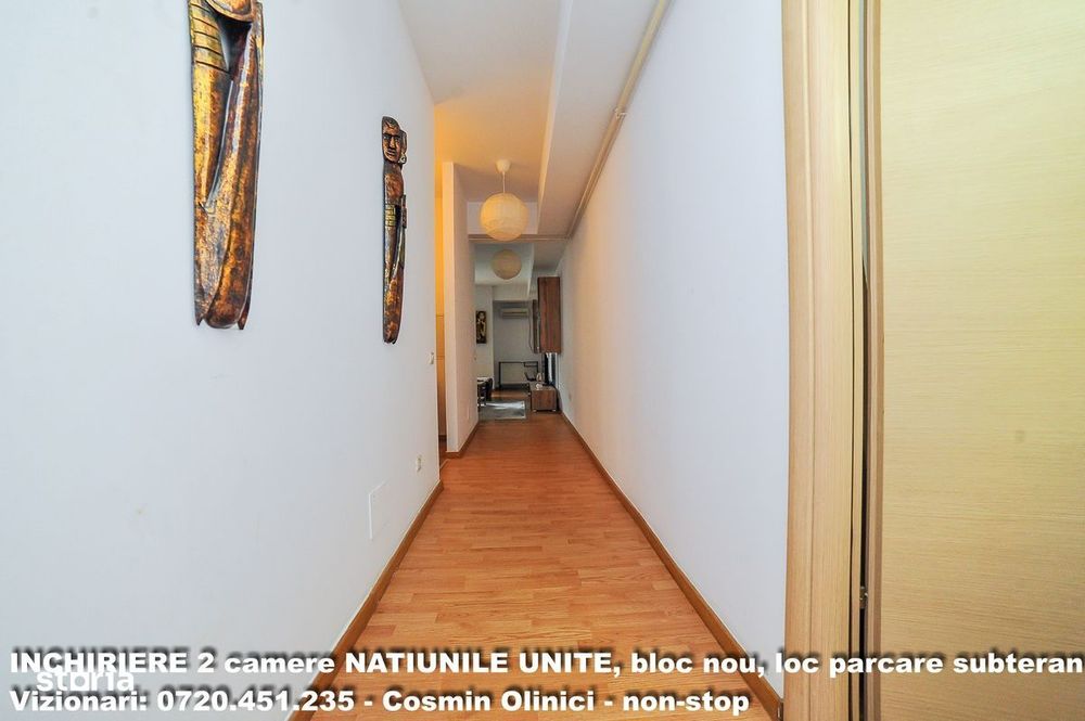 Inchiriere 2 camere NATIUNILE UNITE, boc nou, parcare subterana