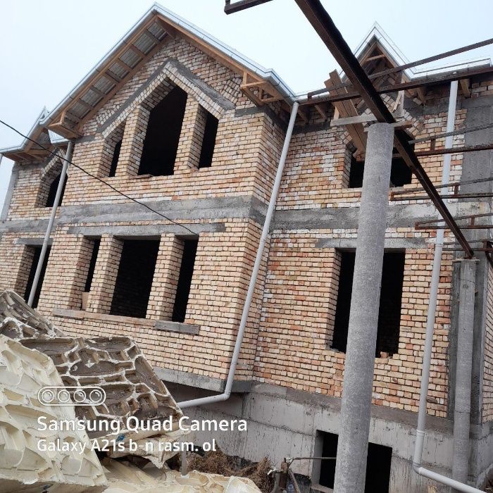 Бино уй курамиз фундамент, гишт, том йопиш - сифатли ва 0 дан бошлаб