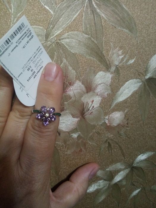 Помолвочное кольцо серебро 18 размер