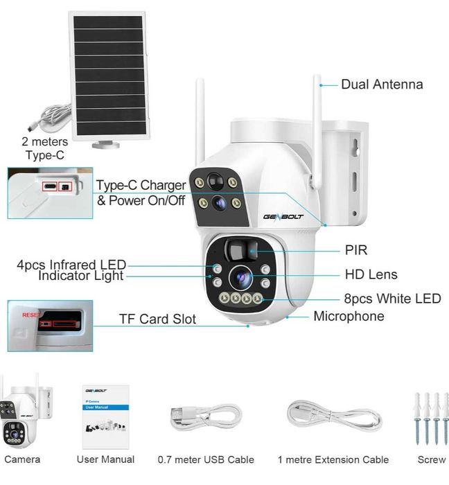 GENBOLT GB217H solar WiFi камера