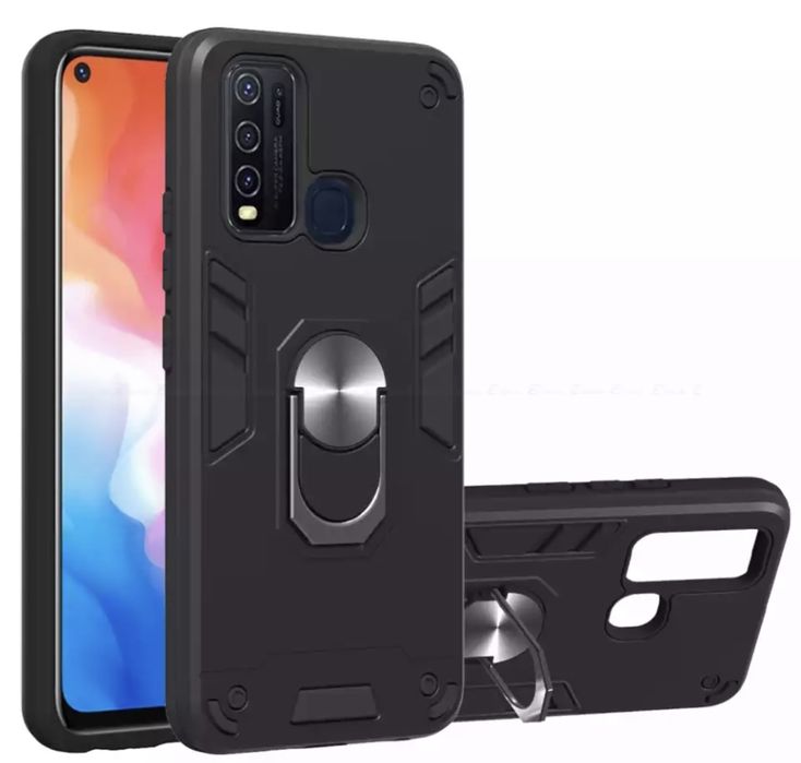 Samsung A15/A21S/A22/A23/A25/A16/A17 Husa Ring Case Silicon Culoare Neagra