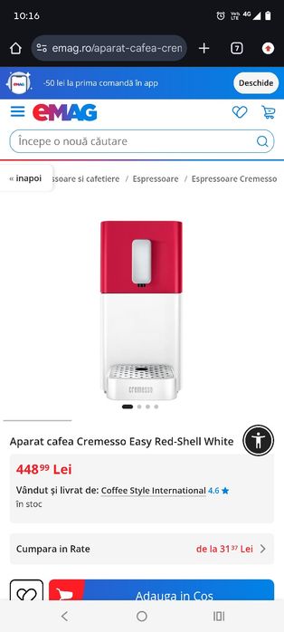 Aparat de cafea cu capsule