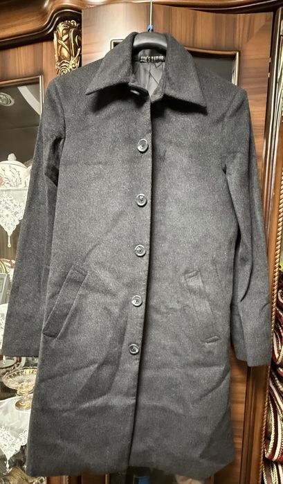 Мужское шерстиное пальто на зиму