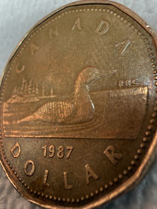 (“Loonie”), anul 1987 — prima ediție loonie.