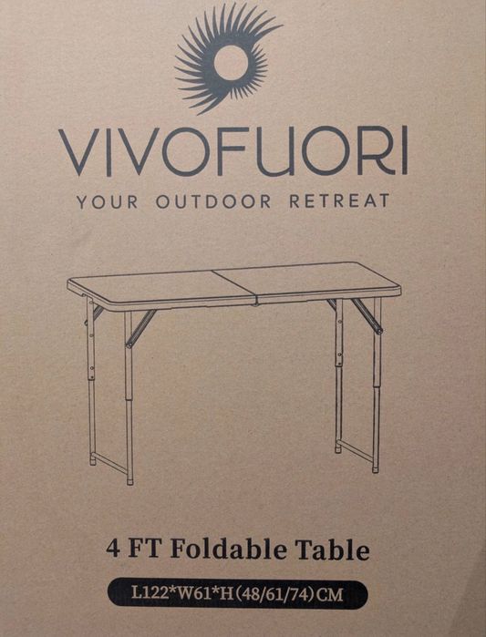 Masa pliabila gradina  Vivo Fuori 122cm cadru otel