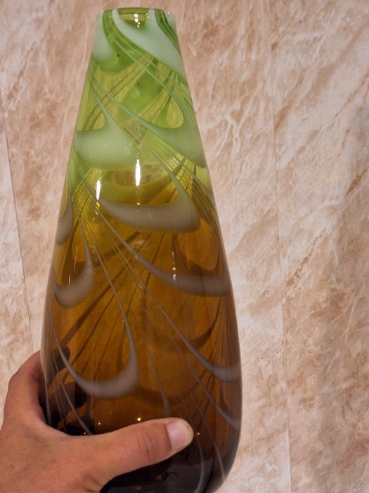 Голяма тежка ваза италия мурано