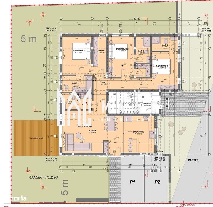 Apartament 4 camere I Curte 200 mp I 4 băi I Predare la cheie I Comisi