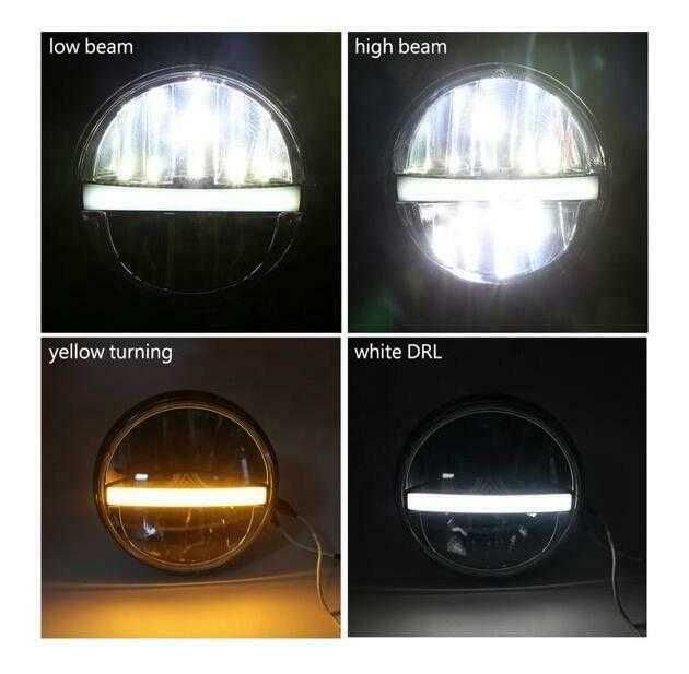 Faruri LED Wrangler JT JK Rubicon Sahara Cu Angel Eyes 96W “RAYDER”