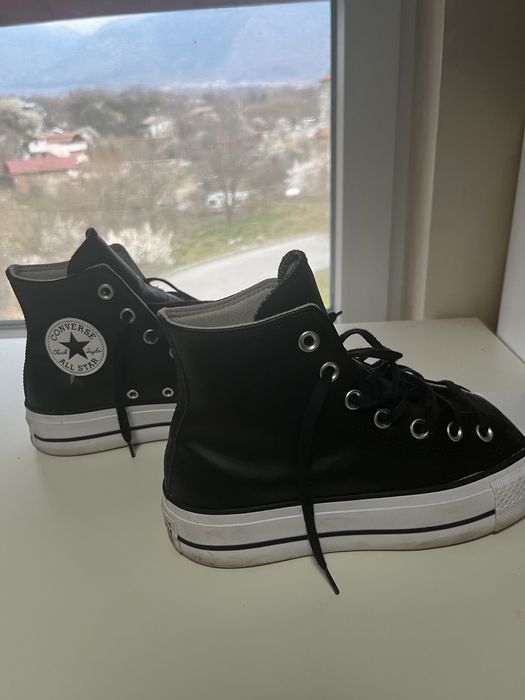 Високи кожени дамски кецове Konvrerse