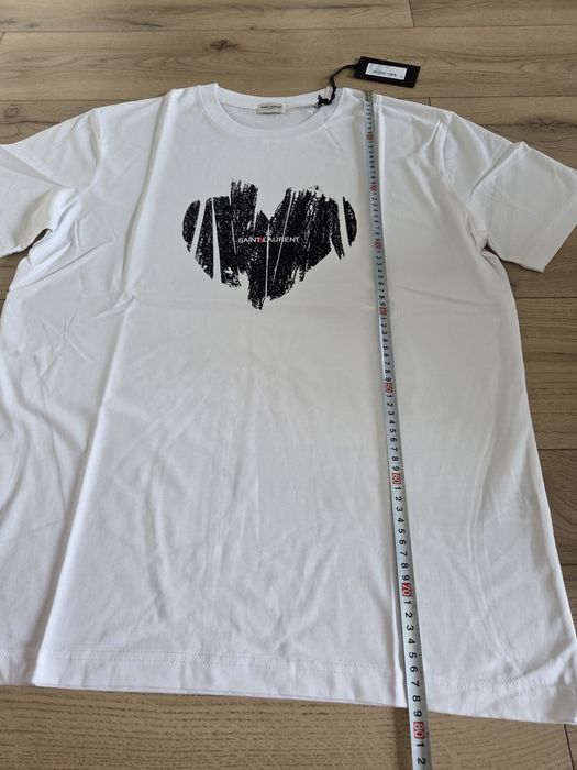 Tricou alb  model Saint Laurent