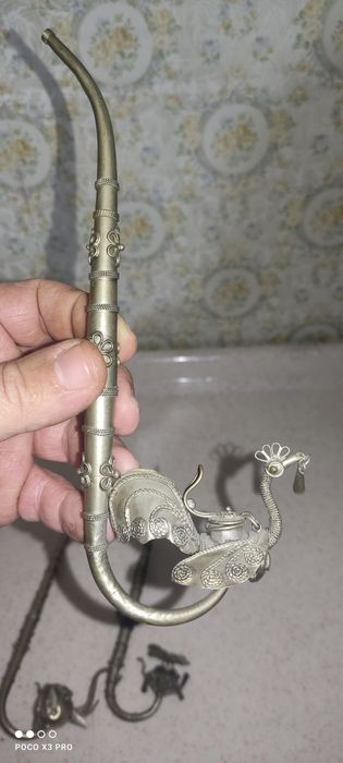 Лот антични посребрени лули за украса три броя