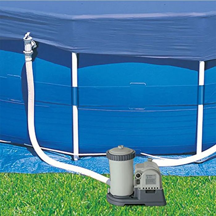 Маркуч за басейн INTEX, 150 см, PVC, диаметър 38 мм, издръжлив, бял