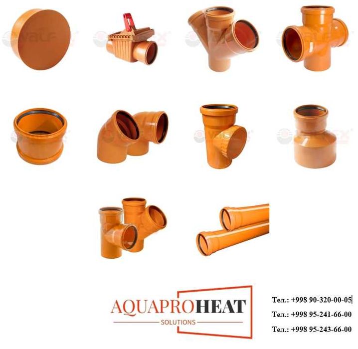 Канализационные трубы и фитинги VALFEX