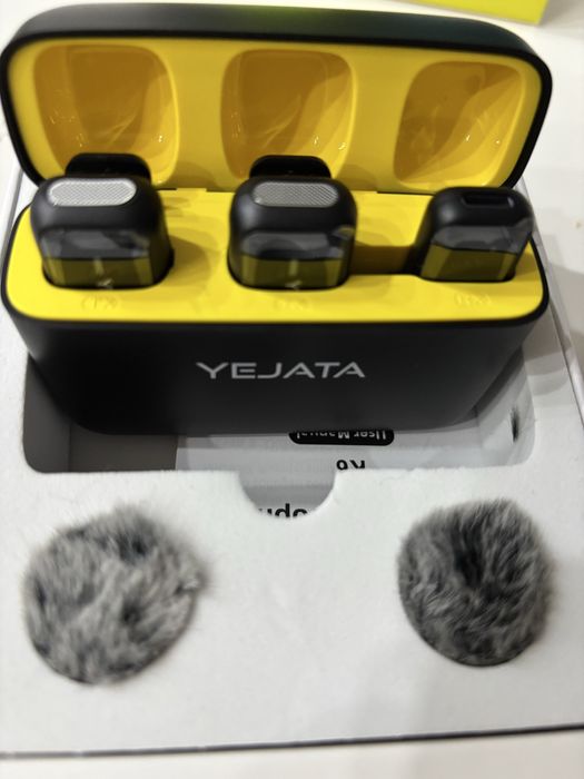 Microfon Lavalier Wireless Yejata K6, set 2, 40 ore autonomie, lightni