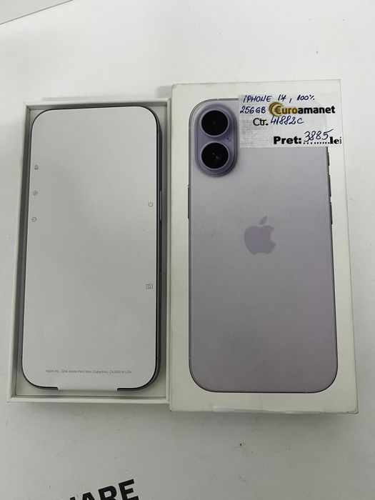 Telefon mobil Apple iPhone 17, 256GB, 5G, Lavender -I-