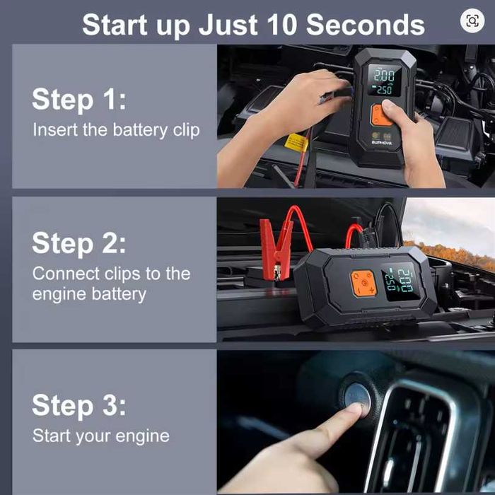 Robot pornire / starter auto 4 in 1 BUPMOVA, portabil, 26.800 mAh, NOU