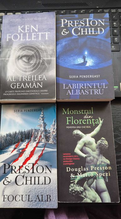 Lot carti aventura/mister (Dan Brown, Preston, Child, Follett)