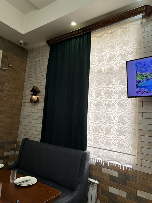 Шторы  зеленого цвета