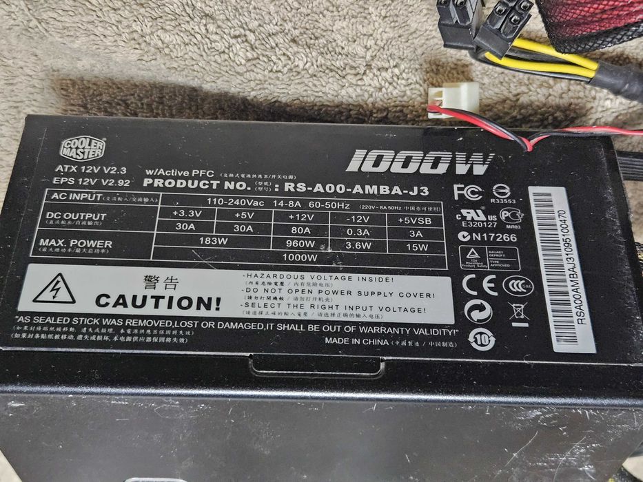 sursa pc semimodulara Cooler Master Silent Pro 1000W RS A00 AMBA J3