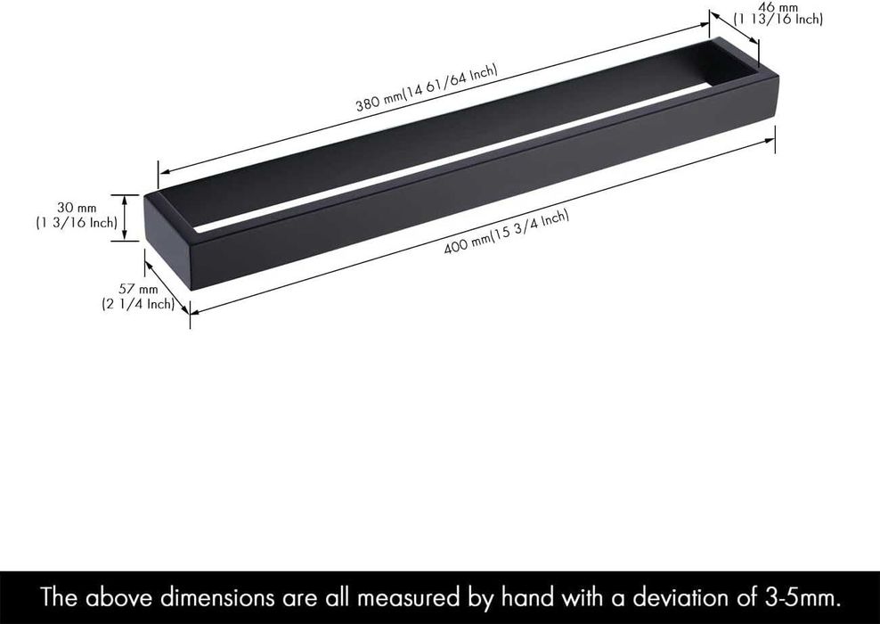 Стоманена стойка за хавлии без къртене - 40см